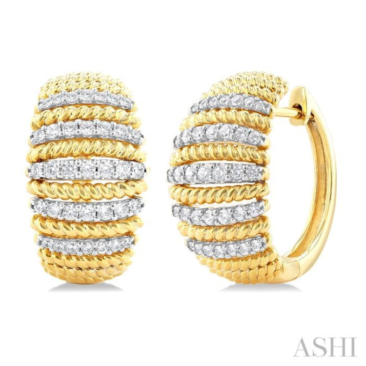 Diamond Fashion Hoop Earrings