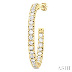 Pave Set Inside-Out Diamond Half Hoop Earrings