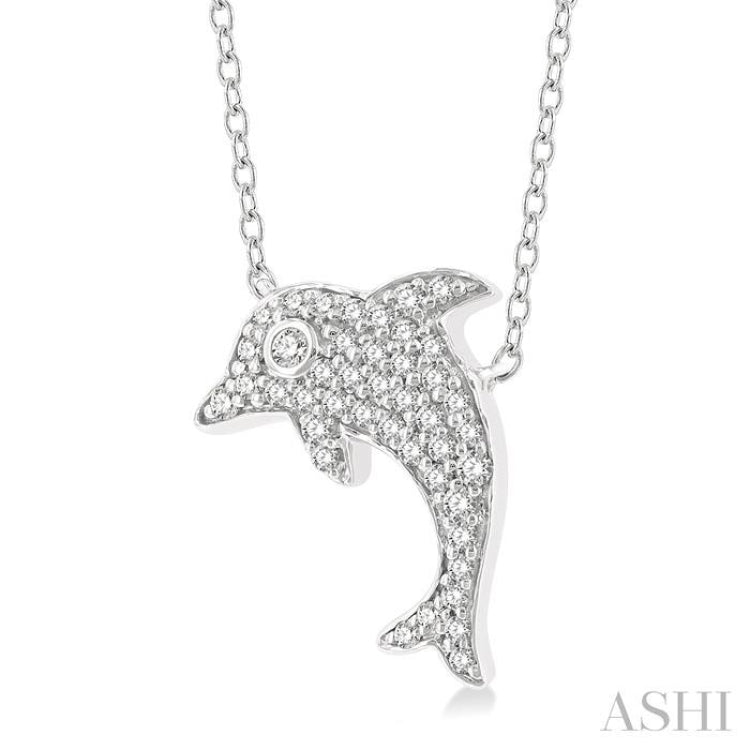 Dolphin Petite Diamond Fashion Pendant