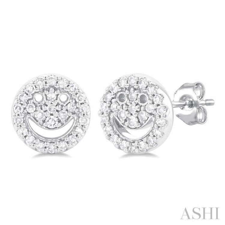 Smiley Petite Diamond Fashion Earrings