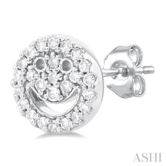 Smiley Petite Diamond Fashion Earrings