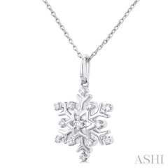 Snow Flake Petite Diamond Fashion Pendant