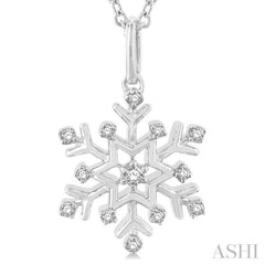 Snow Flake Petite Diamond Fashion Pendant