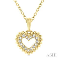 Heart Shape Petite Diamond Fashion Pendant