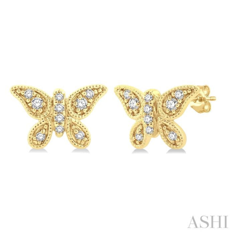 Butterfly Petite Diamond Fashion Earrings