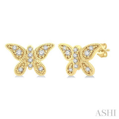 Butterfly Petite Diamond Fashion Earrings