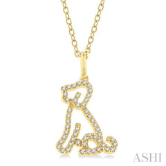 Dog Petite Diamond Fashion Pendant