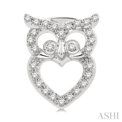 Owl Petite Diamond Fashion Earrings