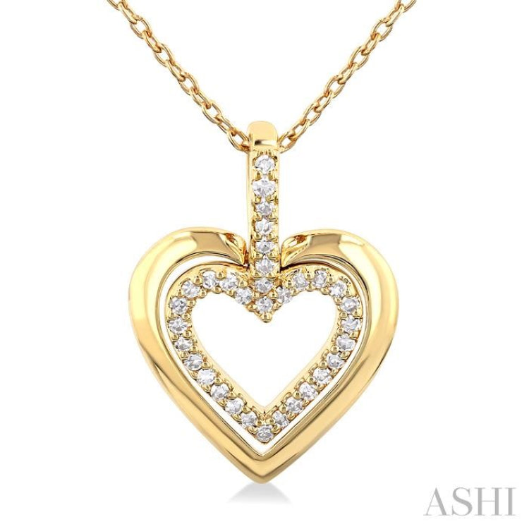 Heart Shape Petite Diamond Fashion Pendant