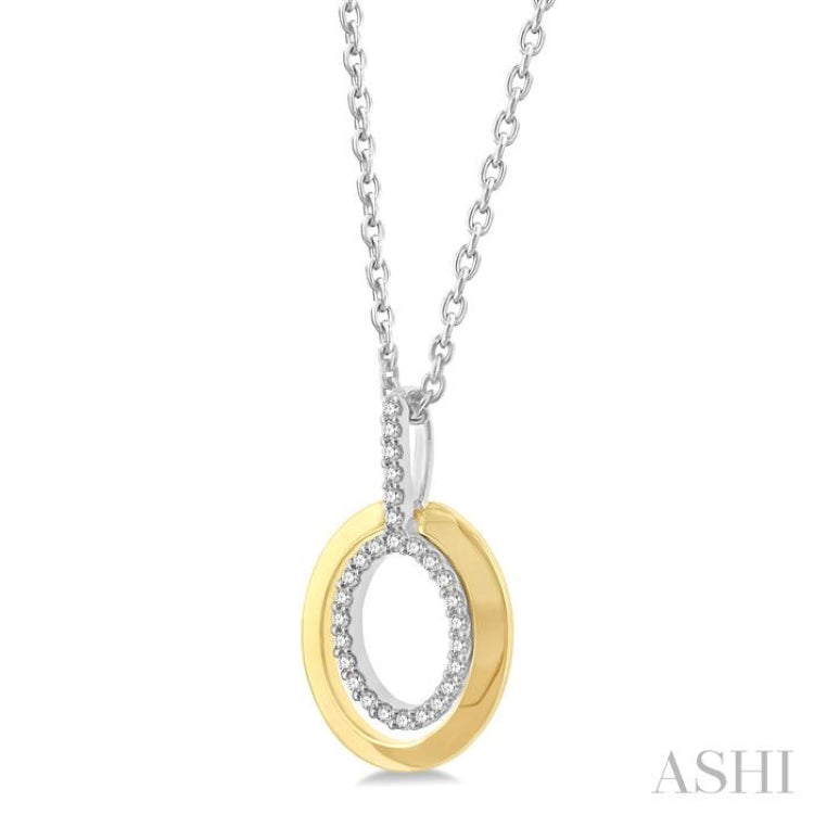 Oval Shape Petite Diamond Fashion Pendant