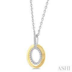 Oval Shape Petite Diamond Fashion Pendant