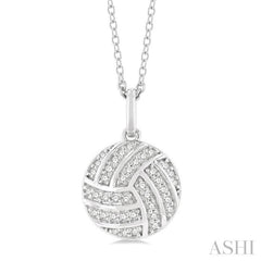 Volleyball Petite Diamond Fashion Pendant