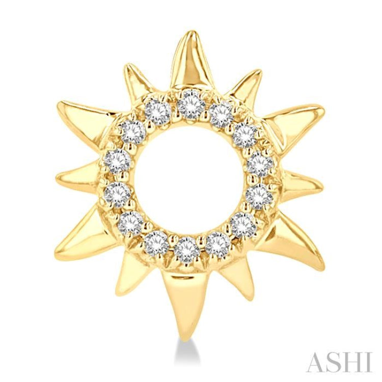 Sunburst Petite Diamond Fashion Earrings