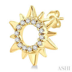 Sunburst Petite Diamond Fashion Earrings