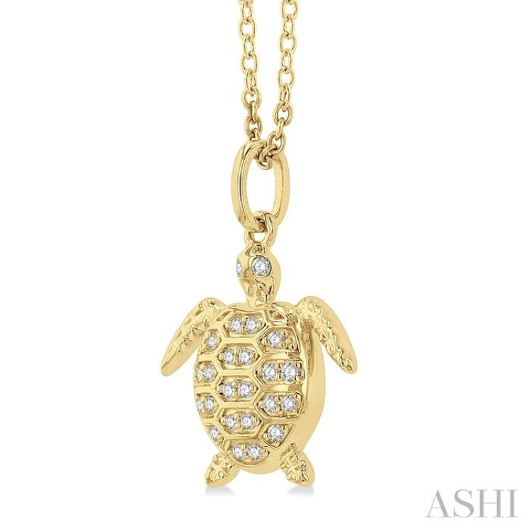 Turtle Petite Diamond Fashion Pendant