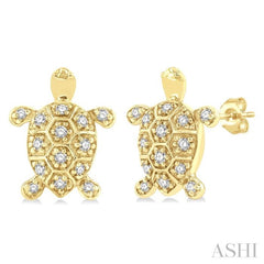 Turtle Petite Diamond Fashion Earrings