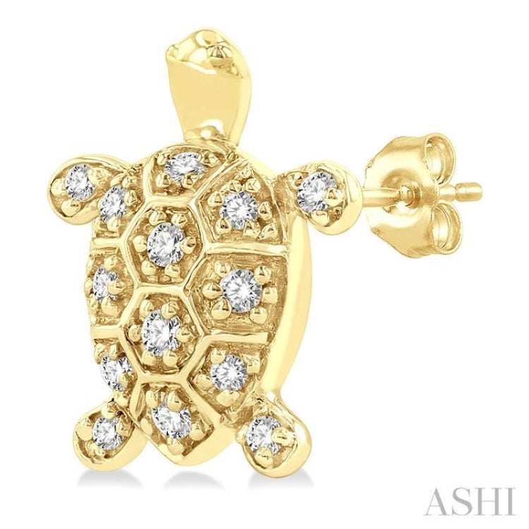 Turtle Petite Diamond Fashion Earrings