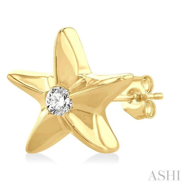 Starfish Petite Diamond Fashion Earrings