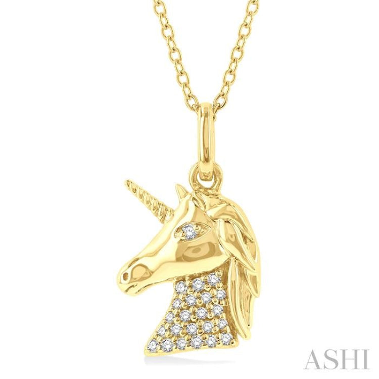 Unicorn Petite Diamond Fashion Pendant