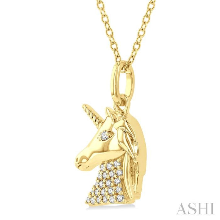 Unicorn Petite Diamond Fashion Pendant