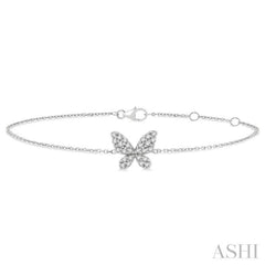 Butterfly Petite Diamond Fashion Chain Bracelet