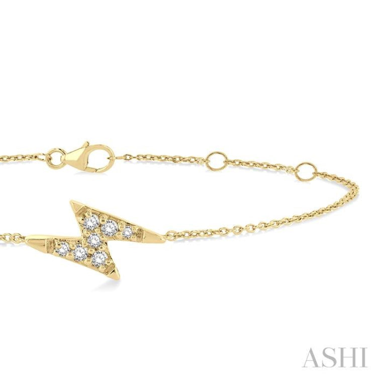 Lightning Bolt Petite Diamond Fashion Chain Bracelet