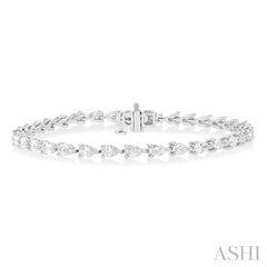 Pear Shape East-West Diamond Tennis Bracelet