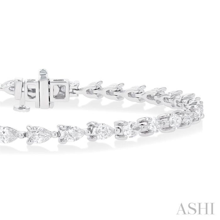 Pear Shape East-West Diamond Tennis Bracelet