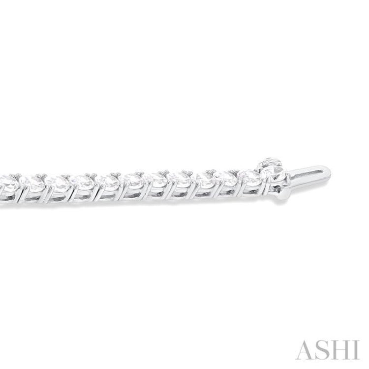 Oval Shape East-West Diamond Tennis Bracelet