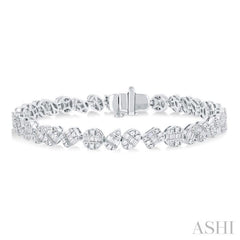 Mixed Shape Fusion Diamond Tennis Bracelet