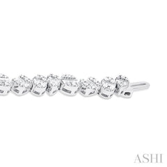 Mixed Shape Fusion Diamond Tennis Bracelet