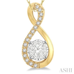 Round Shape Lovebright Diamond Pendant