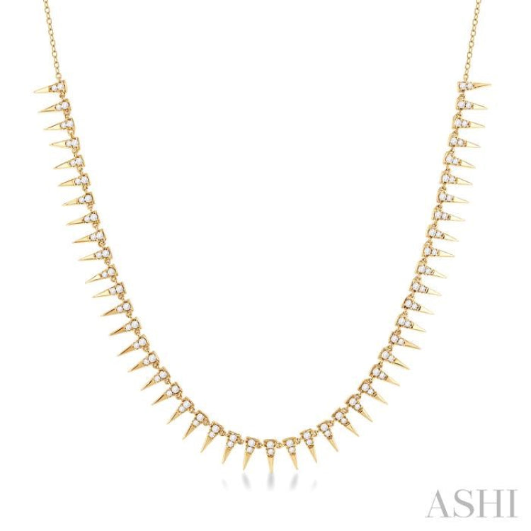 Spike Diamond Fashion Necklace