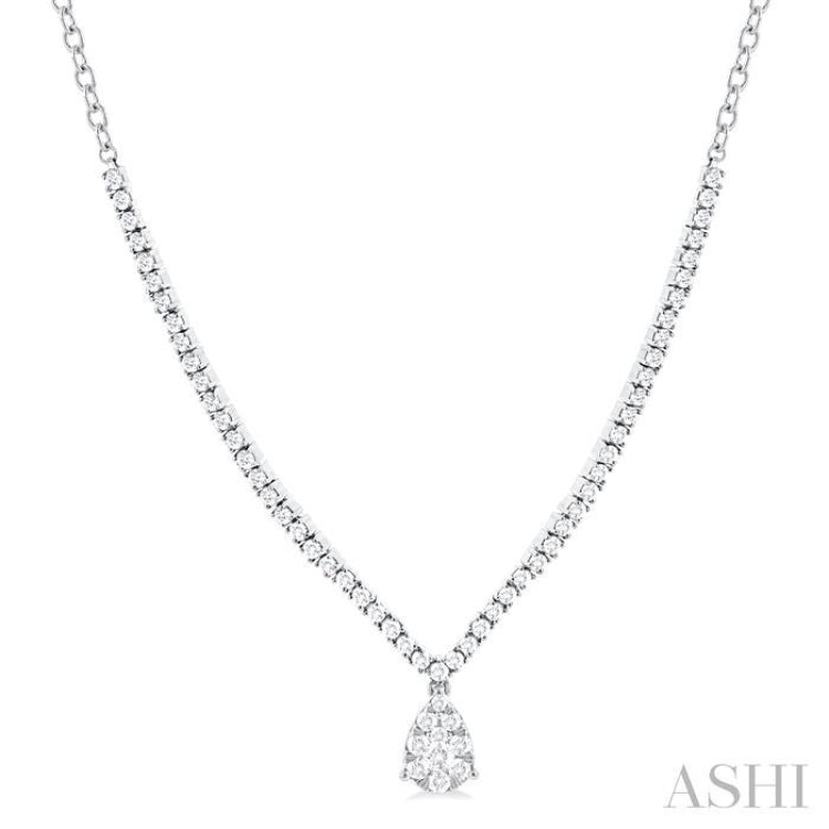 Pear Shape Diamond Necklace