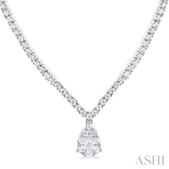 Pear Shape Diamond Necklace