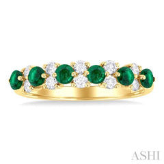 Alternate Gemstone & Diamond Band