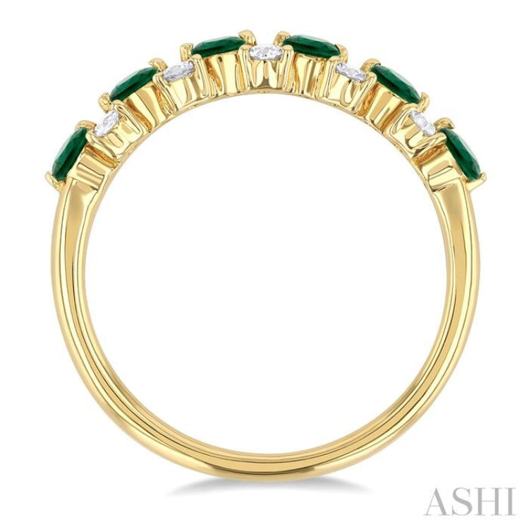 Alternate Gemstone & Diamond Band