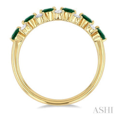 Alternate Gemstone & Diamond Band