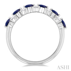 Alternate Gemstone & Diamond Band