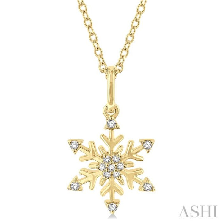 Snow Flake Petite Diamond Fashion Pendant