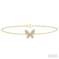 Butterfly Petite Diamond Fashion Chain Bracelet