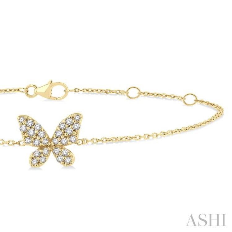 Butterfly Petite Diamond Fashion Chain Bracelet