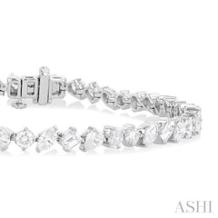 Mixed Shape Diamond Tennis Bracelet