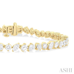 Mixed Shape Diamond Tennis Bracelet