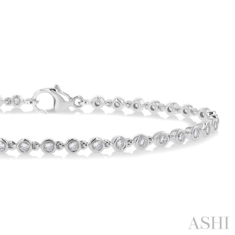 Bezel Set Diamond Tennis Bracelet