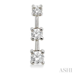 1 ctw Round Cut Diamond Earrings in 14K White Gold