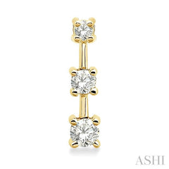 1 ctw Round Cut Diamond Earrings in 14K Yellow Gold