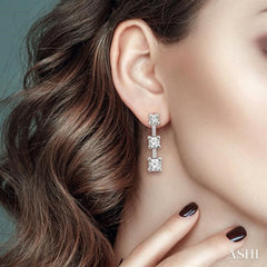 3/4 ctw Round Cut Diamond Earrings in 14K White Gold
