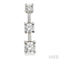 3/4 ctw Round Cut Diamond Earrings in 14K White Gold
