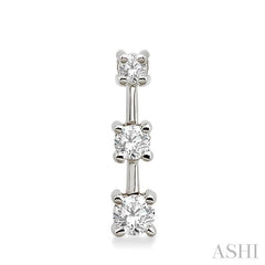 3/4 ctw Round Cut Diamond Earrings in 14K White Gold